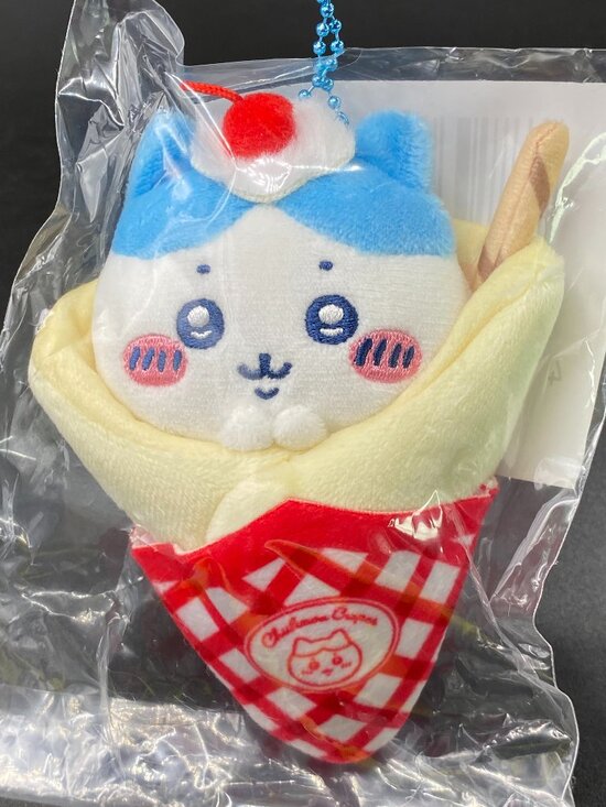 Chiikawa Crepe Hachiware Mascot (C) Key Chain Plush Doll Cute Kawaii NWT - Picture 2 of 10